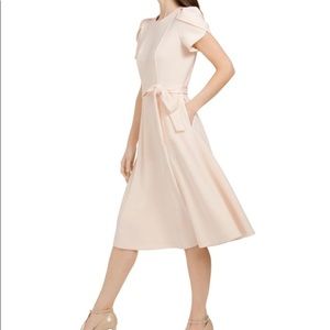 Calvin Klein tulip sleeve midi dress